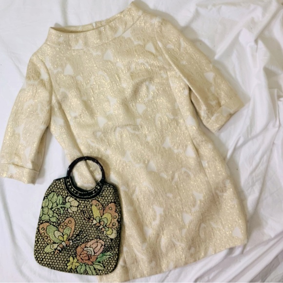 VINTAGE Doncaster Collection Brocade Mini Dress - Picture 11 of 15